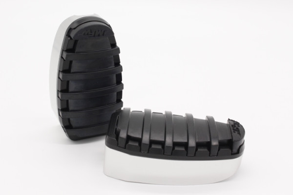 MFW Rastenkörper Komfort + Bigolor, Austauschfußrasten mit Gummiauflage (Paar, ohne Gelenke)