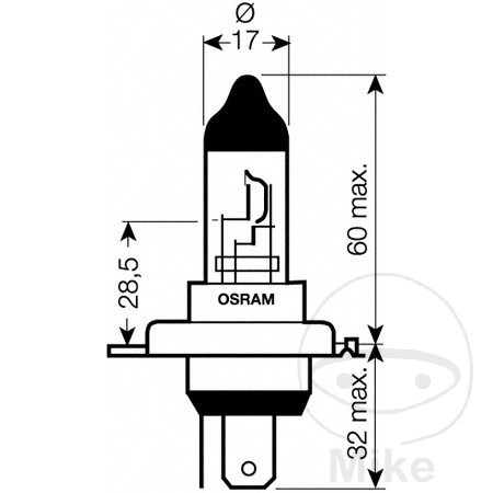 Osram Glühbirne / Glühlampe H4 12V 60/55 Watt