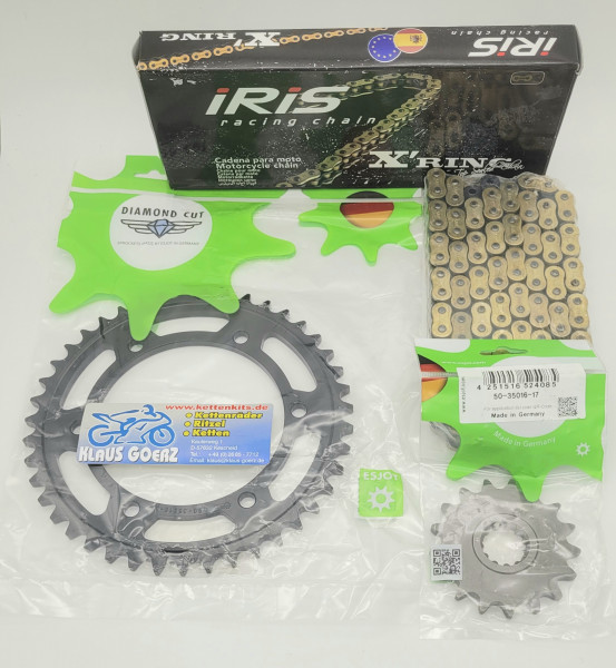 Kettenkit X-Ring gold-schwarz, verstärkt, Yamaha XJR 1300 RP10 2004-2006