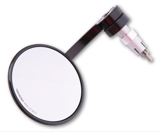 Lenkerendenspiegel Montana EVO rund glänzend schwarz mit ABE