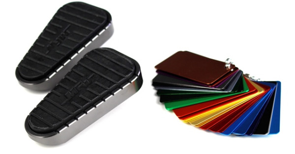 MFW Rastenkörper Multi Grip als Austauschfußrasten mit Gummiauflage (Paar, ohne Gelenke)